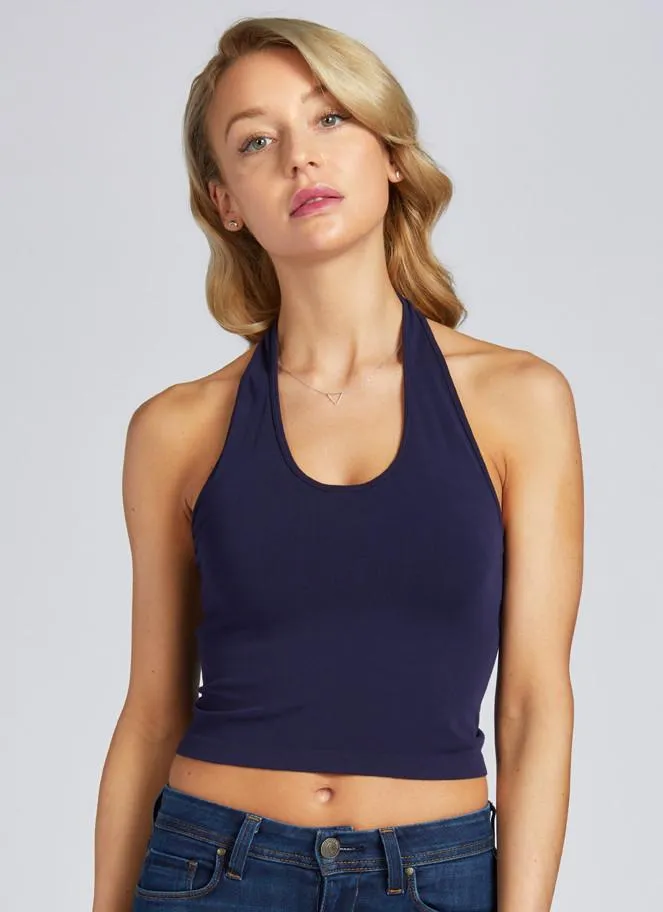 Bamboo Crop Halter Top sold by C’est Moi