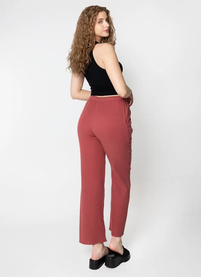 Cotton Tie Front Pants sold by C’est Moi product image thumbnail 4