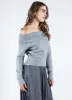 Off Shoulder Light Weight Sweater sold by C’est Moi