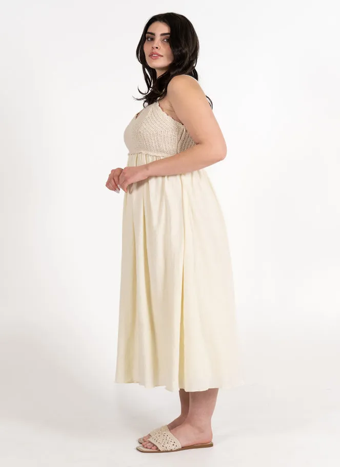 Crochet Front Midi Dress sold by C’est Moi product image thumbnail 3