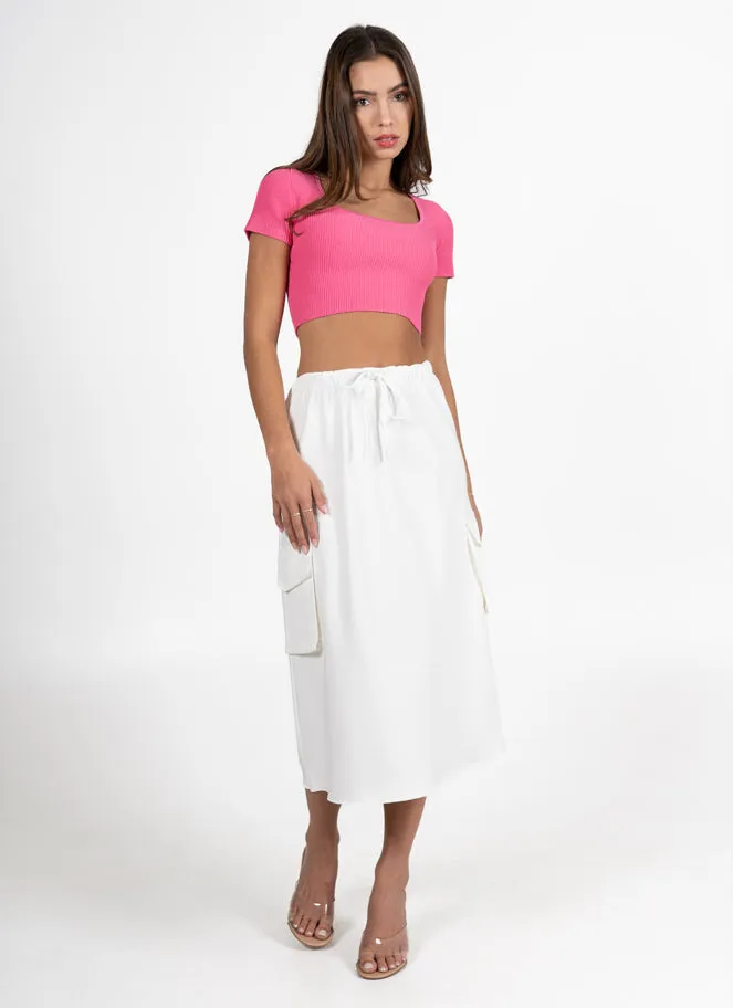 Tie Front Cargo Skirt sold by C’est Moi product image thumbnail 4