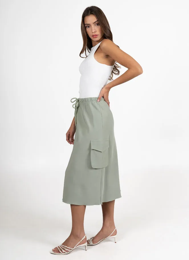 Tie Front Cargo Skirt sold by C’est Moi product image thumbnail 2