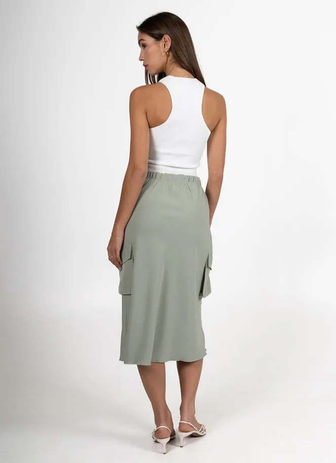 Tie Front Cargo Skirt sold by C’est Moi product image thumbnail 3