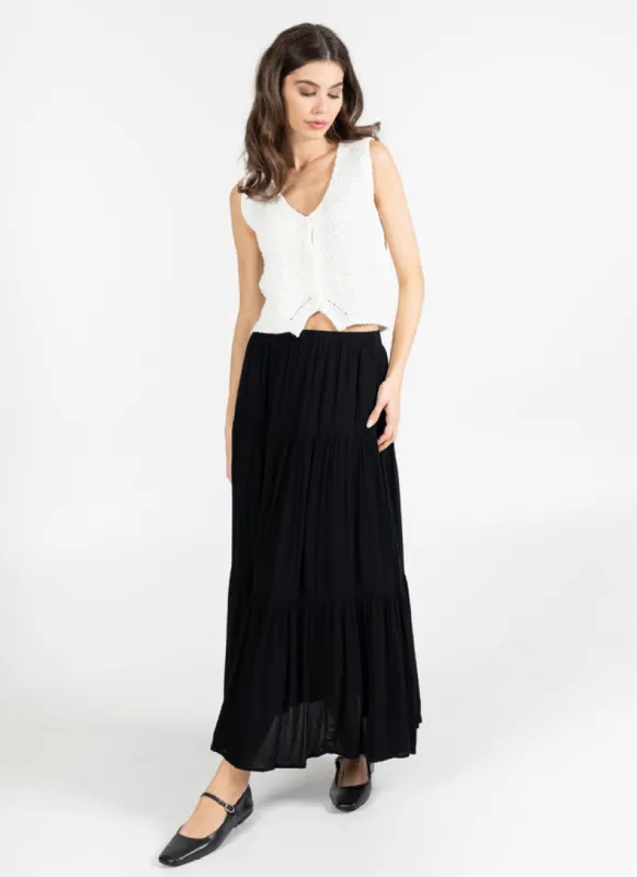 Boho Tiered Maxi Skirt sold by C’est Moi