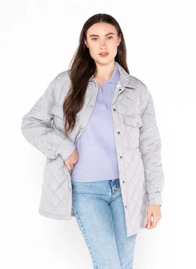 Quilt Snap Front Jacket sold by C’est Moi