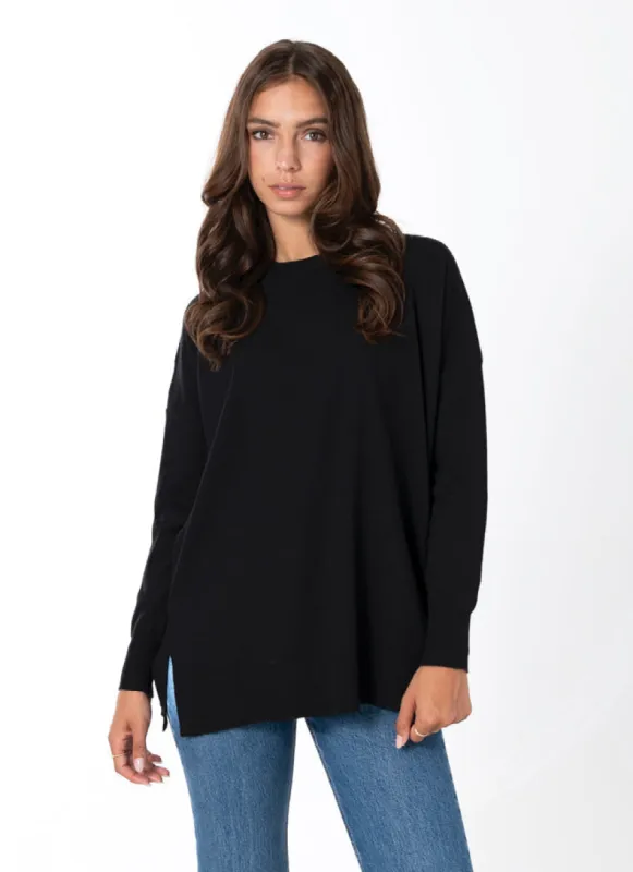 Knit Viscose Blend Crew Neck Sweater sold by C’est Moi