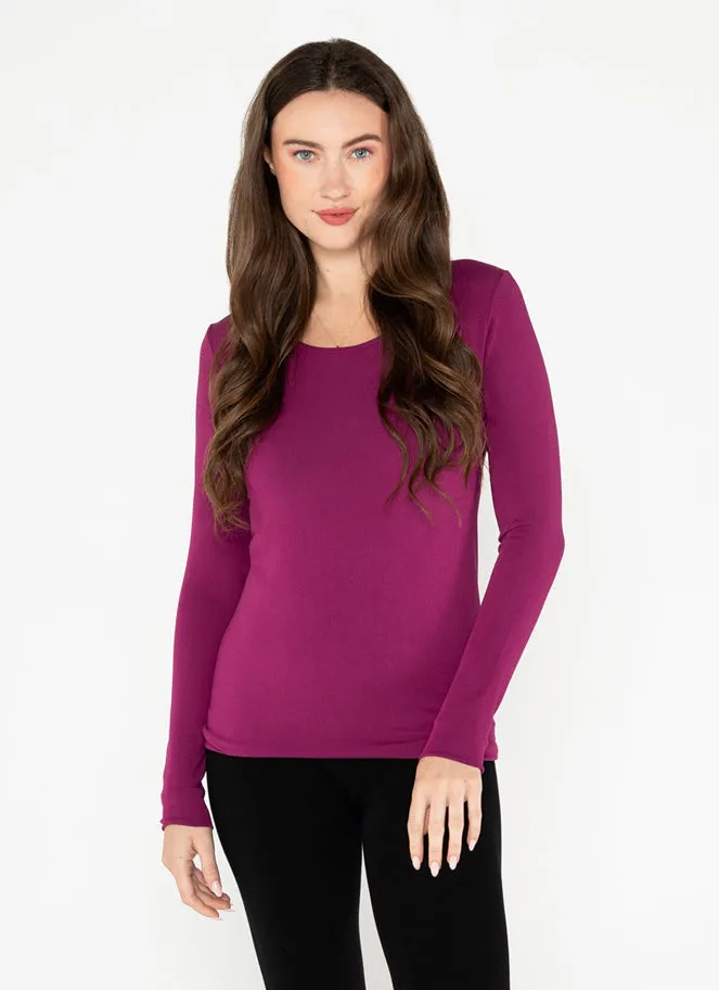 Bamboo Long Sleeve Scoop Neck Top sold by C’est Moi product image thumbnail 5