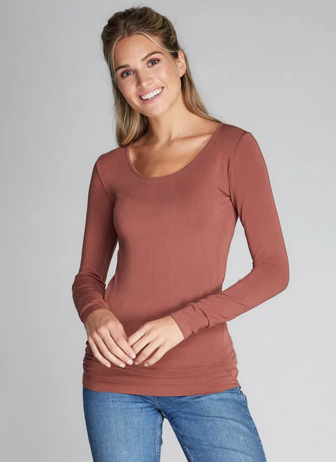 Bamboo Long Sleeve Scoop Neck Top sold by C’est Moi product image thumbnail 3