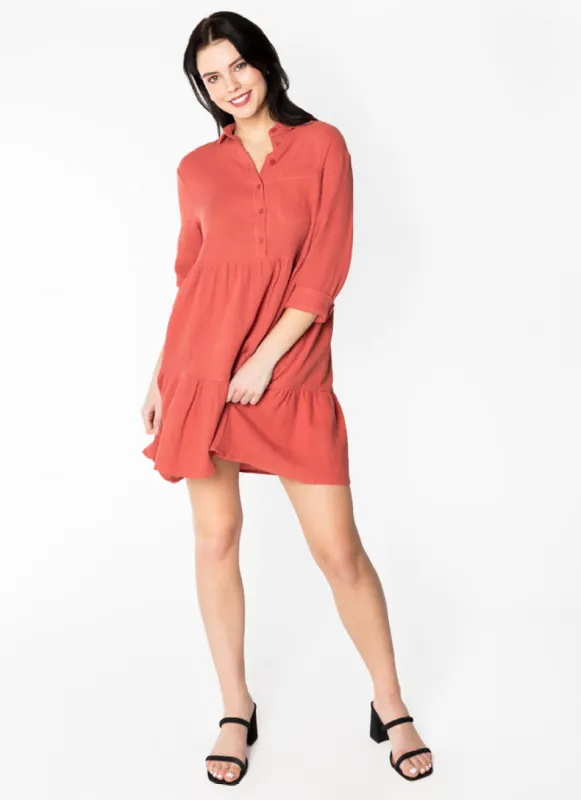 Cotton 3/4 Sleeve Dress sold by C’est Moi