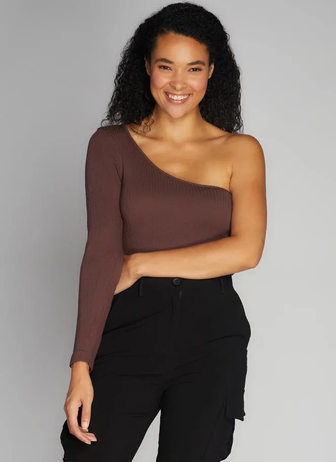 Seamless Rib One Shoulder Top sold by C’est Moi product image thumbnail 5