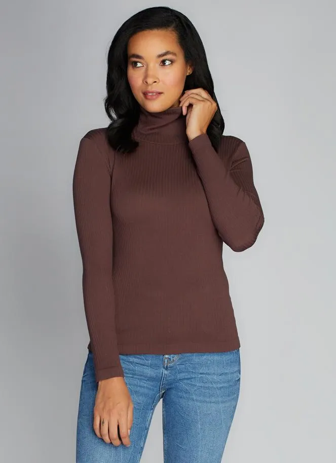 Seamless Rib L/S Turtleneck Top sold by C’est Moi product image thumbnail 4