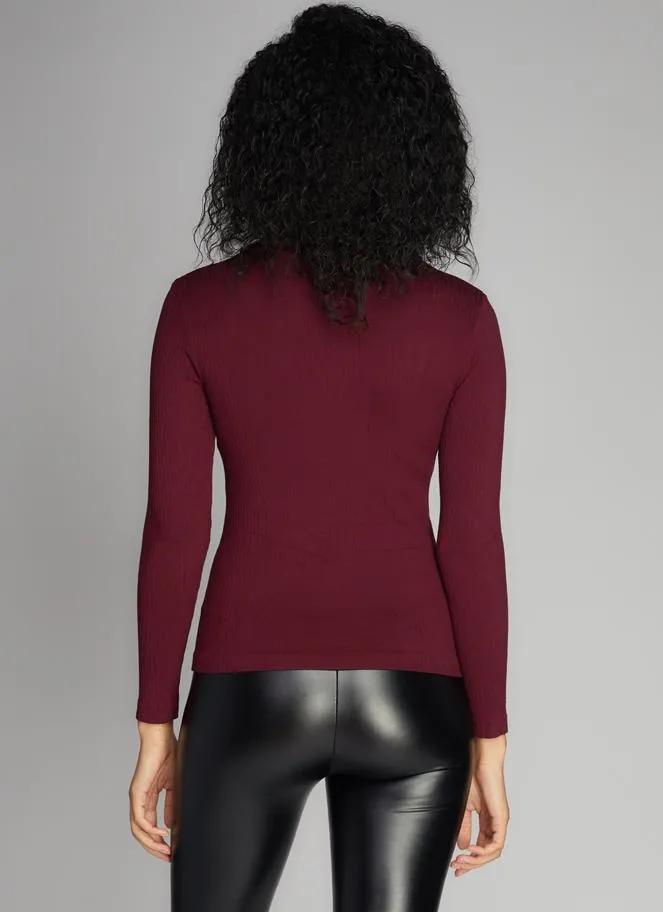 Seamless Rib L/S Turtleneck Top sold by C’est Moi product image thumbnail 3