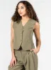 Linen/ Tencel Button Down Vest sold by C’est Moi