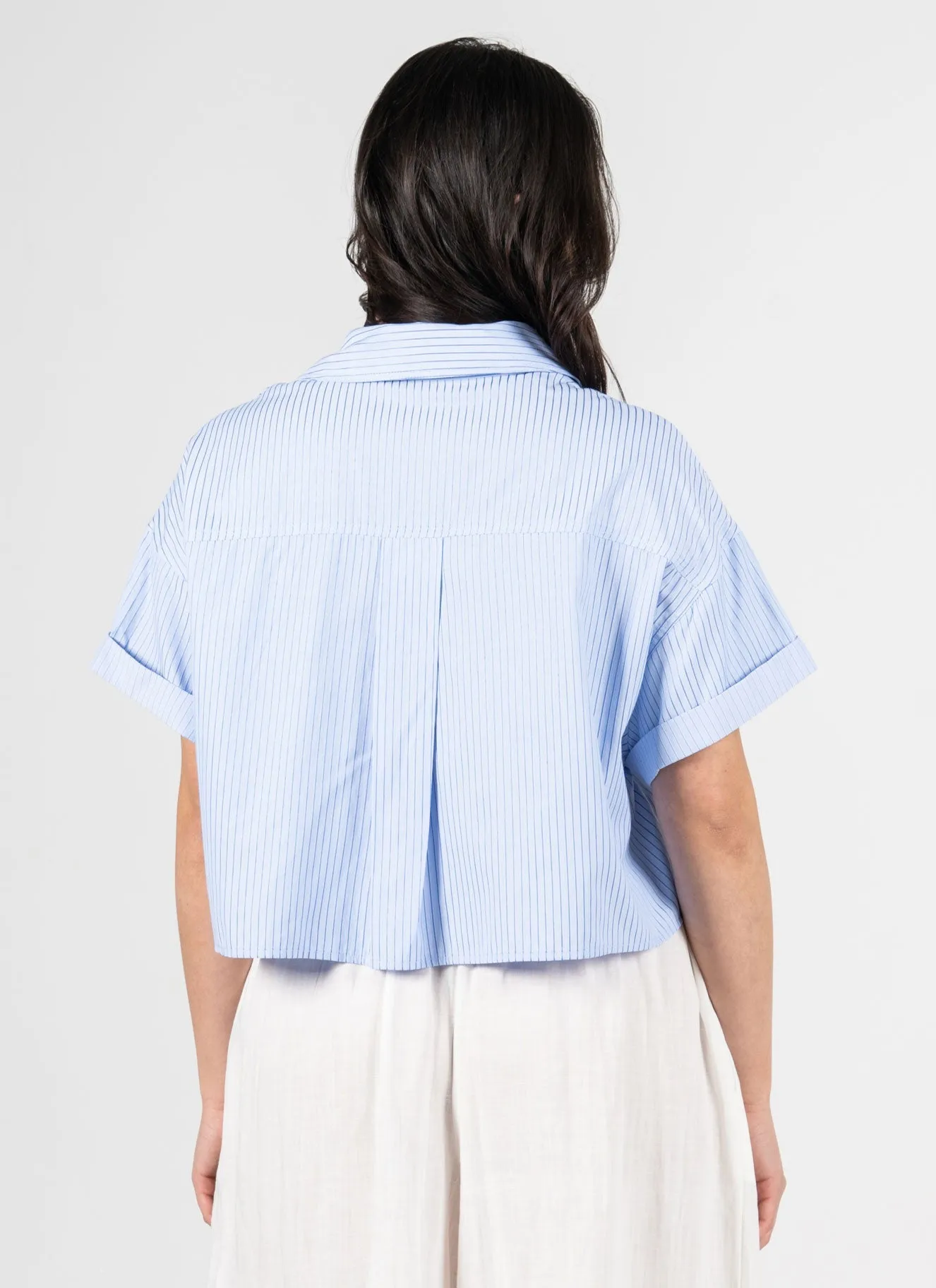 Crop Boxy Oxford Shirt sold by C’est Moi product image thumbnail 3