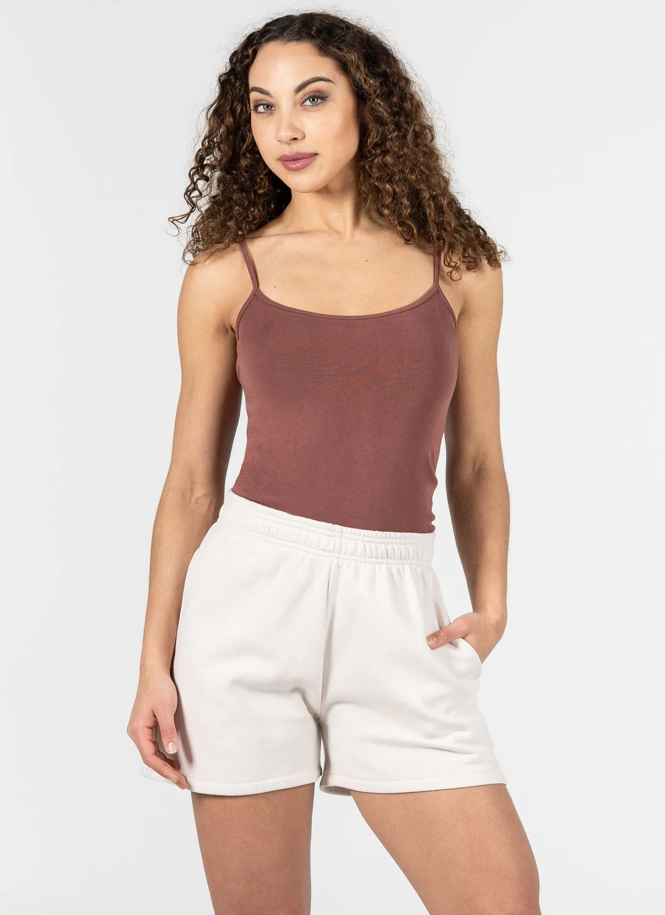 Recycled Poly/Cotton Fleece Mid Short sold by C’est Moi