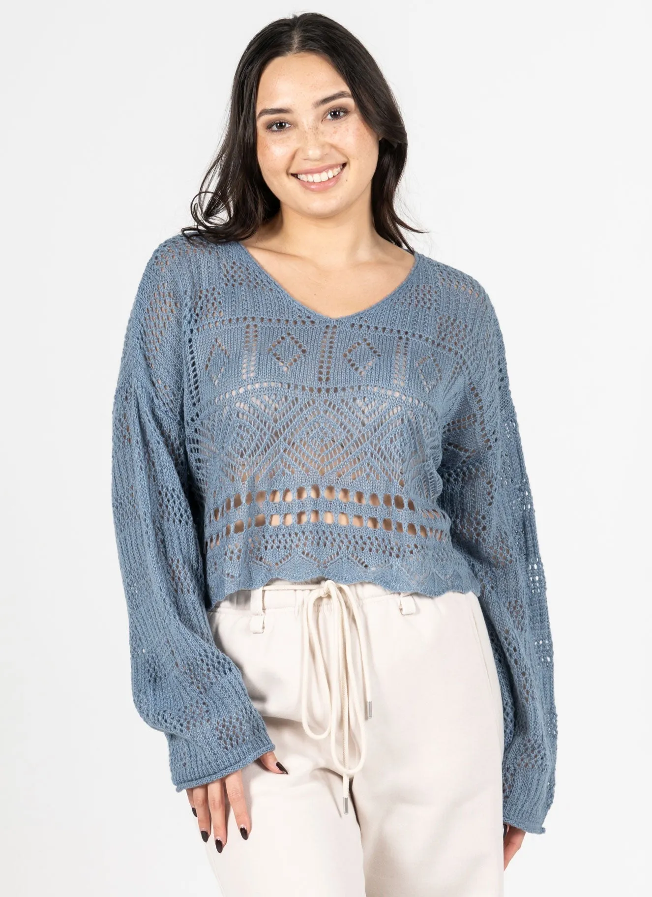 L/S Knit Boho Top sold by C’est Moi