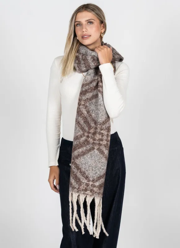 Argyle Pattern Blanket Scarf sold by C’est Moi