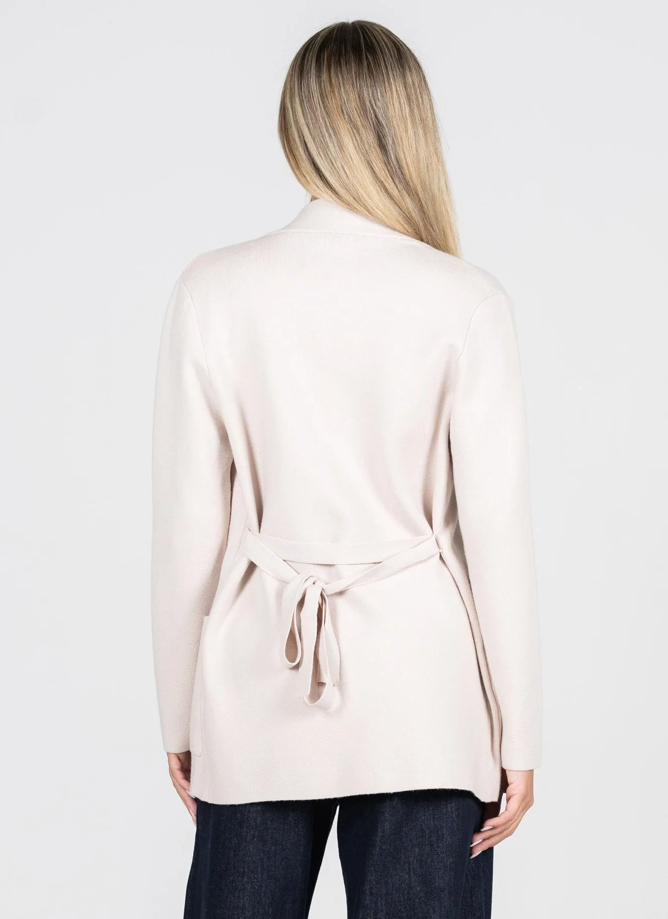 Viscose Blend Knit Belted Cardigan sold by C’est Moi product image thumbnail 5