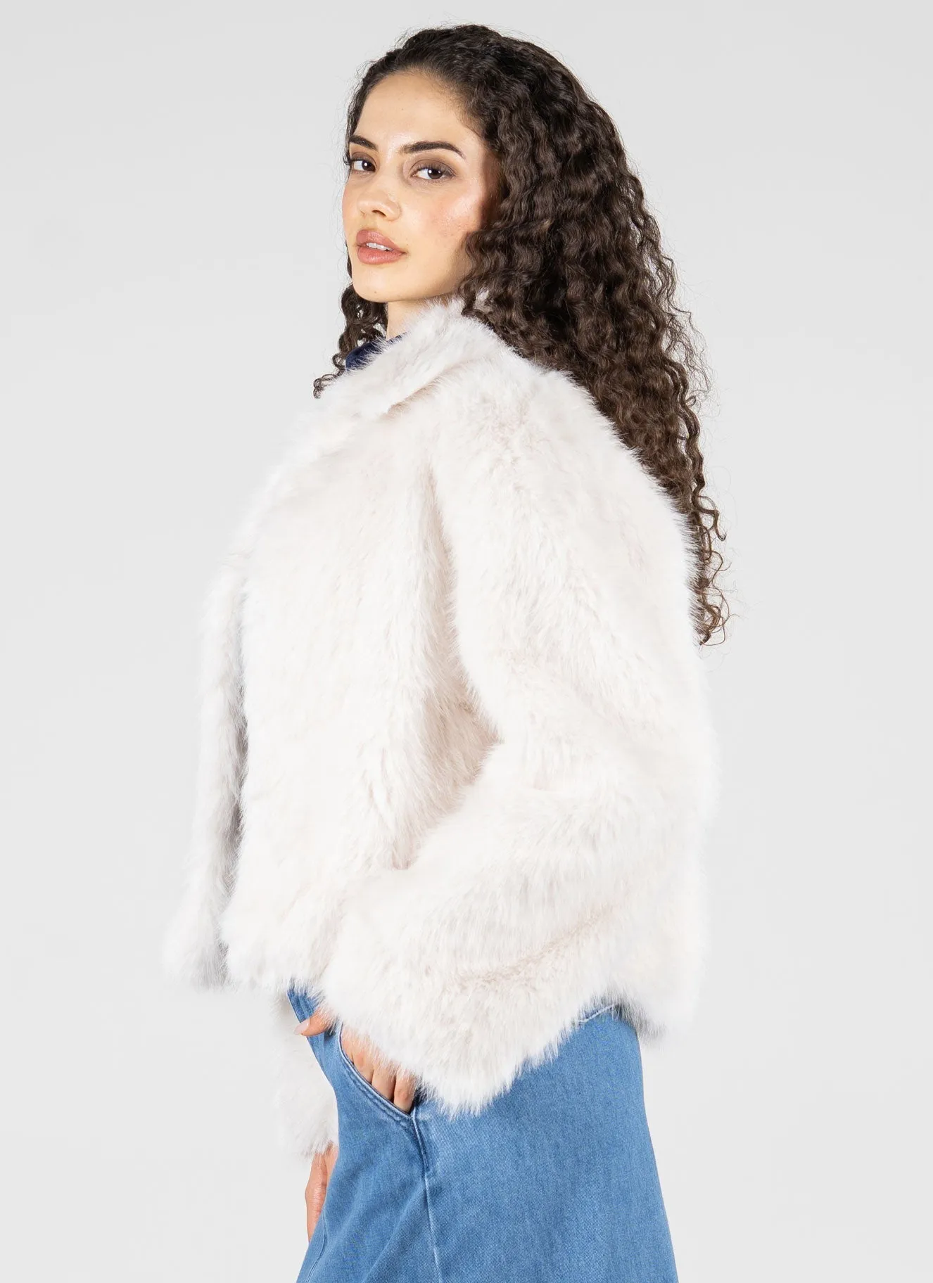 Faux Fur Crop Jacket sold by C’est Moi product image thumbnail 3