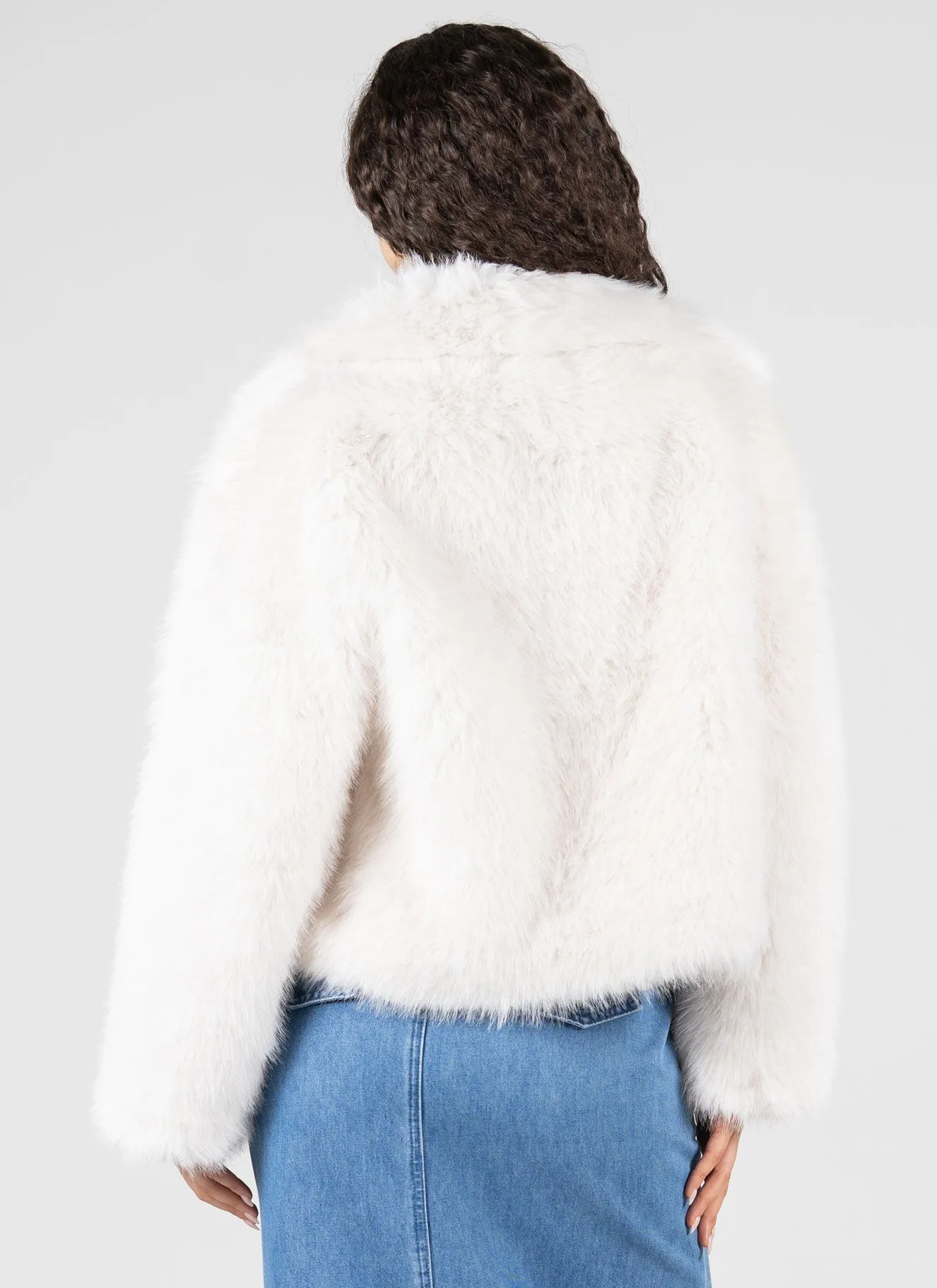 Faux Fur Crop Jacket sold by C’est Moi product image thumbnail 4