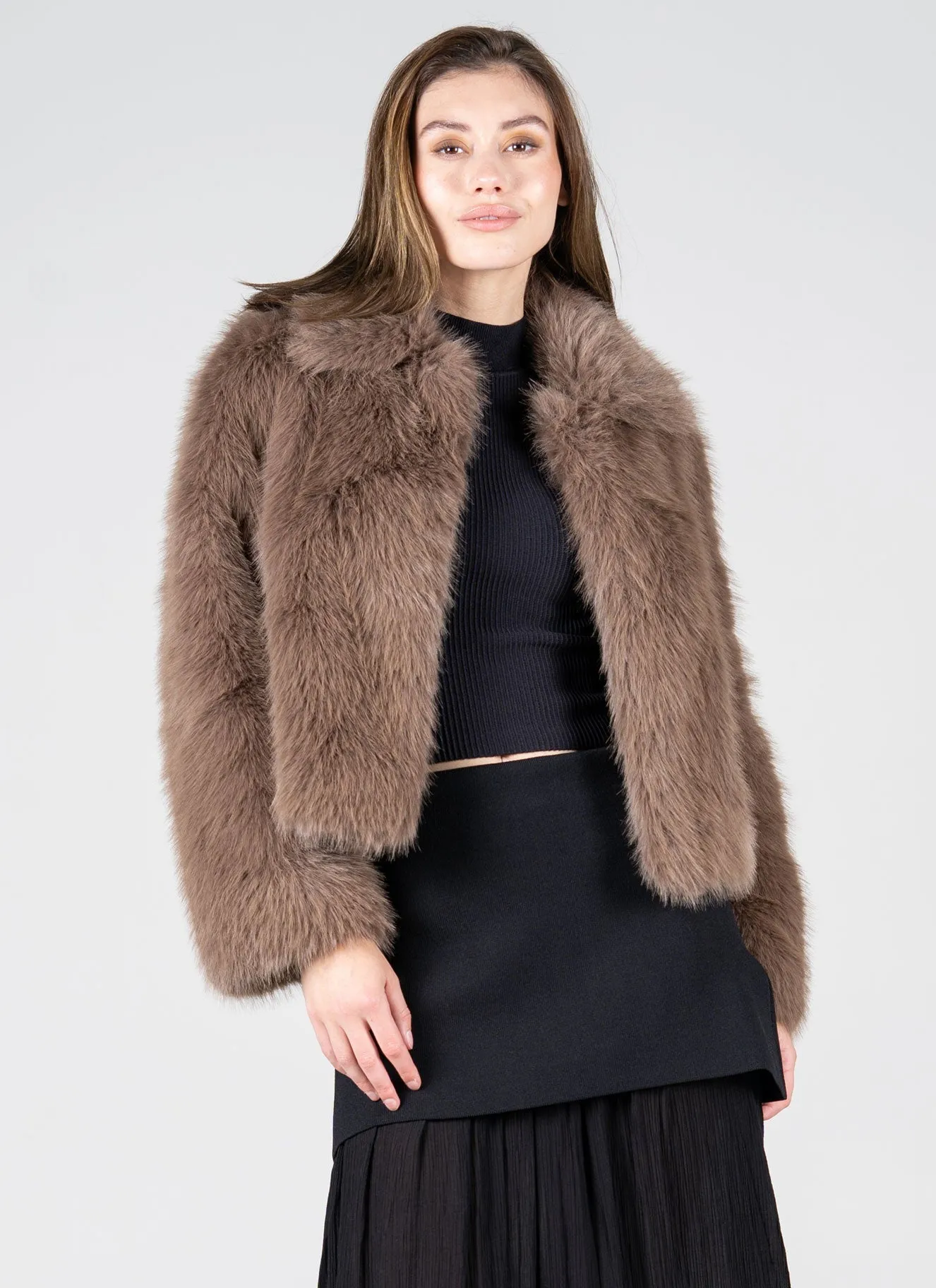 Faux Fur Crop Jacket sold by C’est Moi product image thumbnail 2
