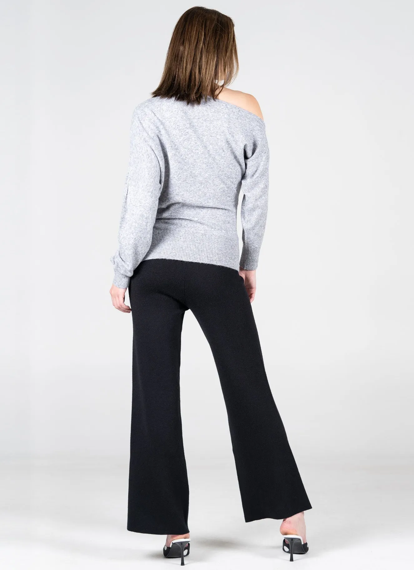 Viscose Blend Knit Wide Leg Pant sold by C’est Moi product image thumbnail 5