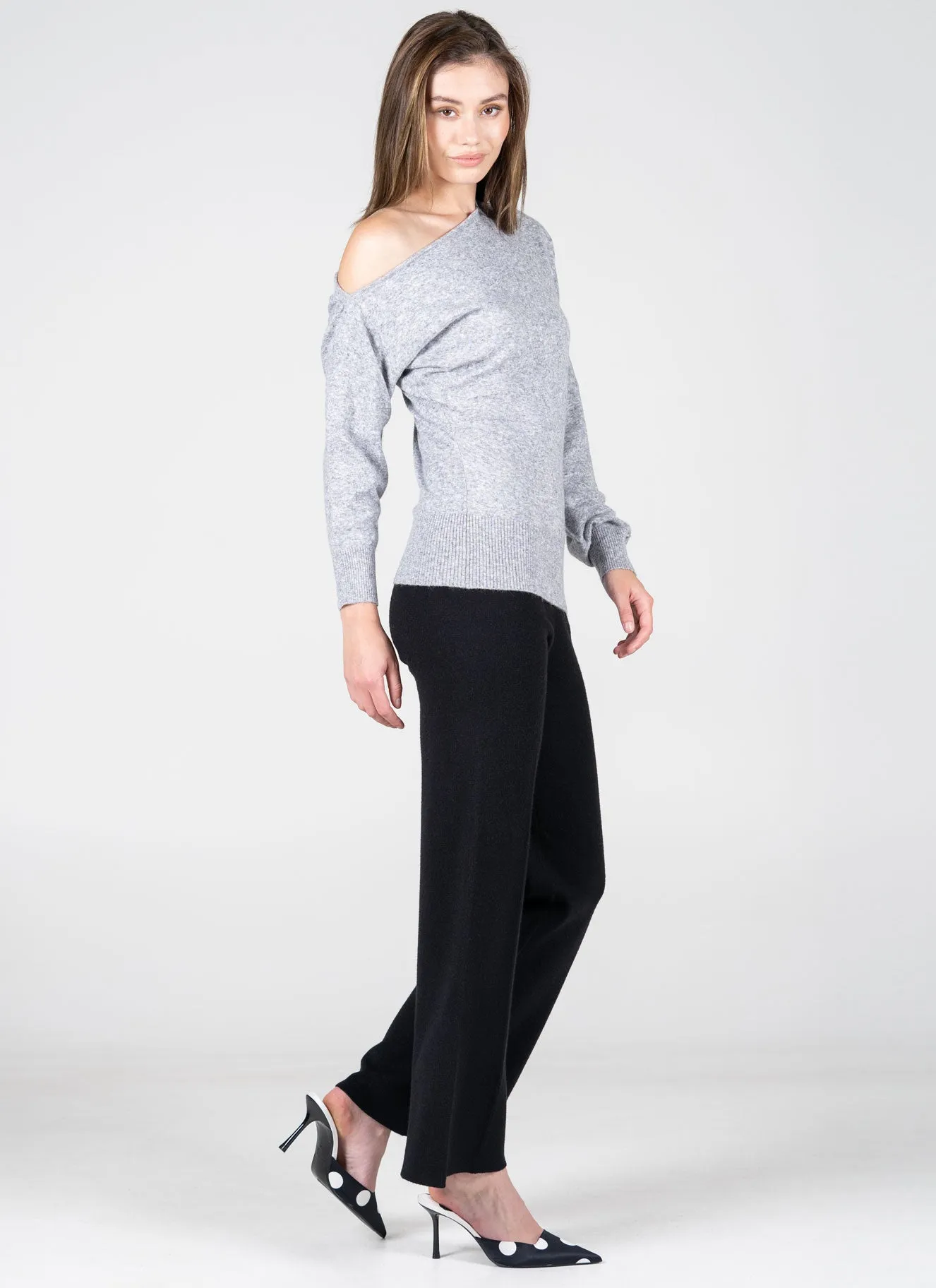 Viscose Blend Knit Wide Leg Pant sold by C’est Moi product image thumbnail 4