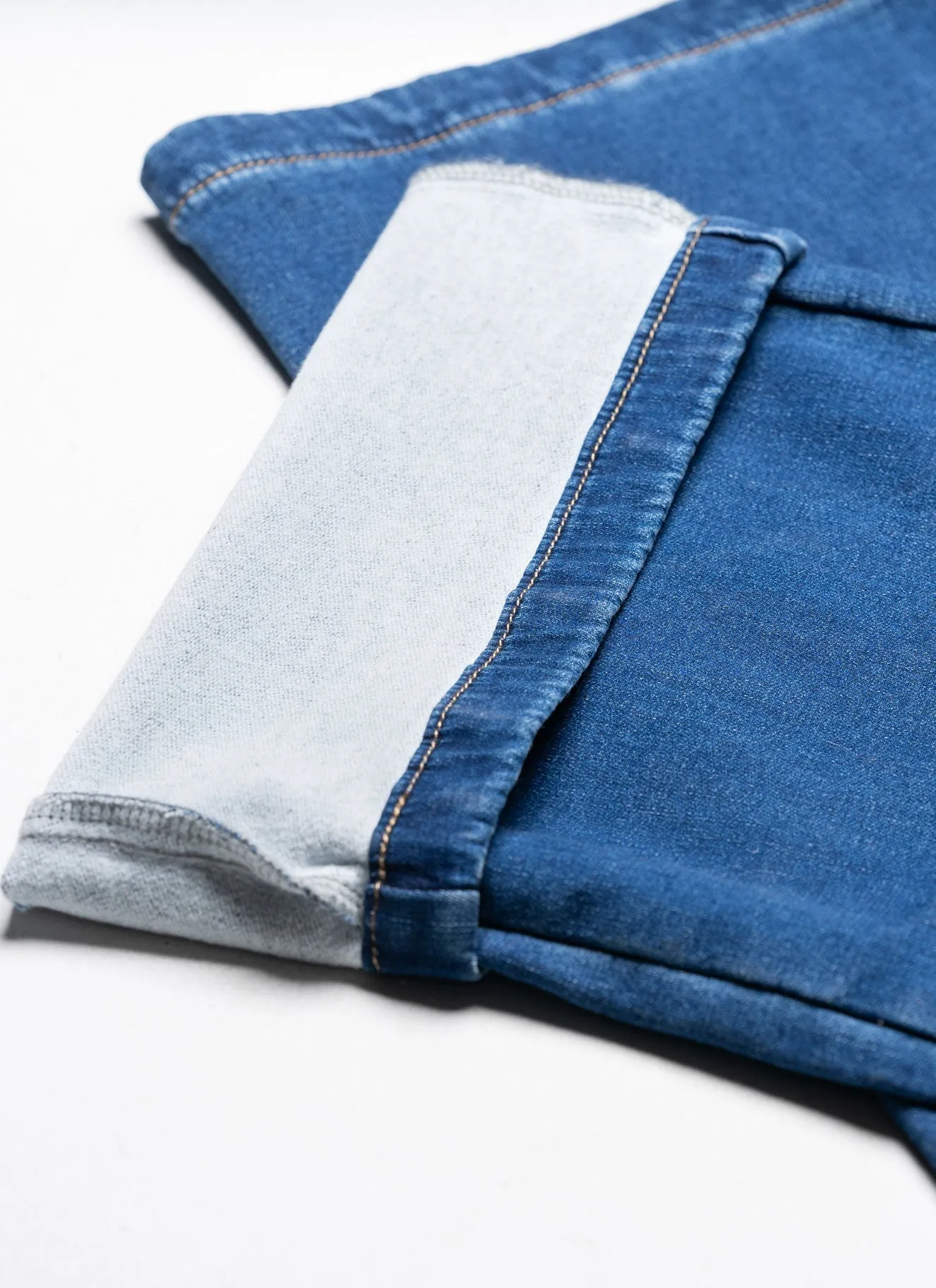 Wide Leg Tie Front Terry Denim Pant sold by C’est Moi product image thumbnail 4