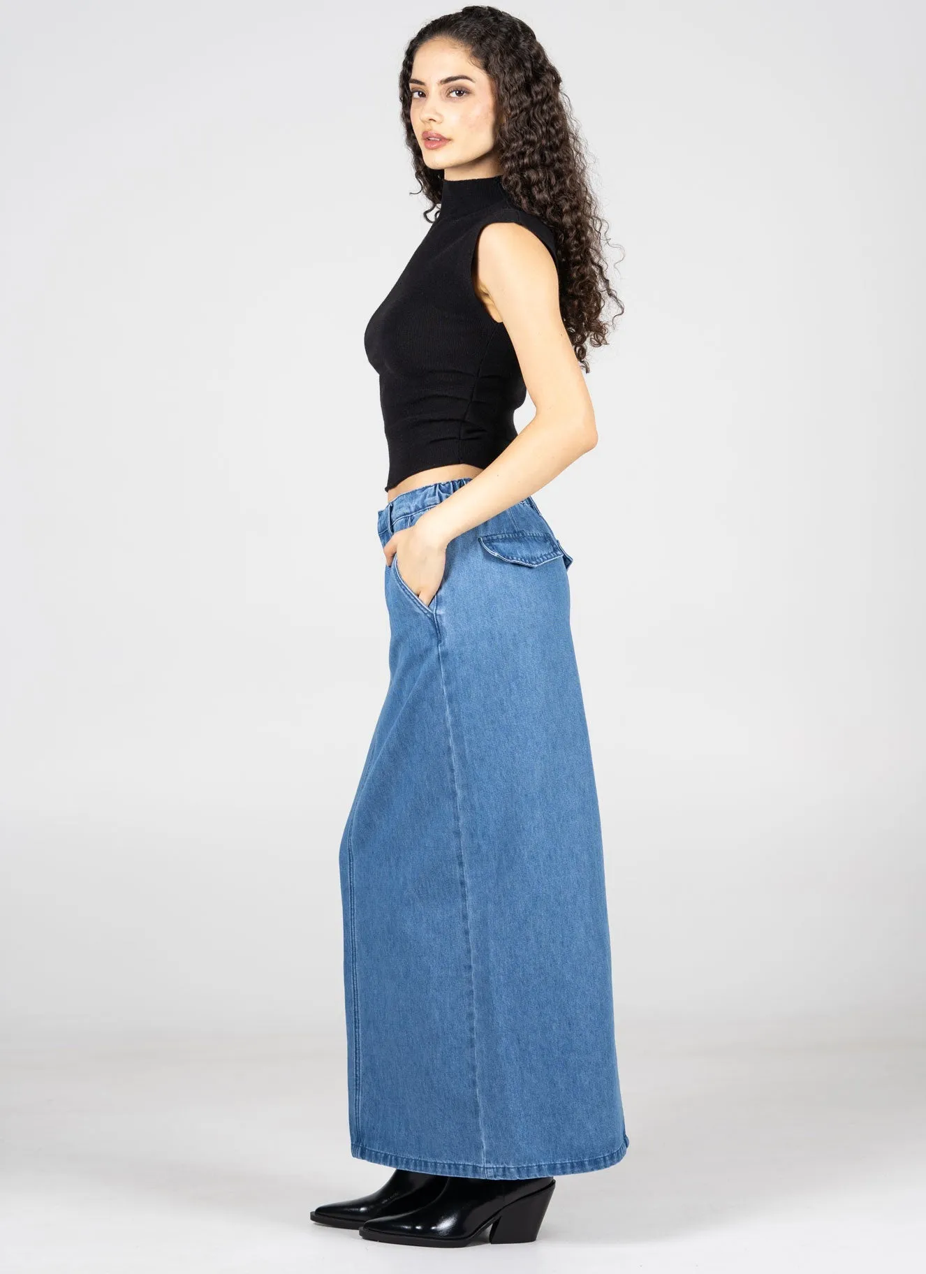 Denim Skirt sold by C’est Moi product image thumbnail 3