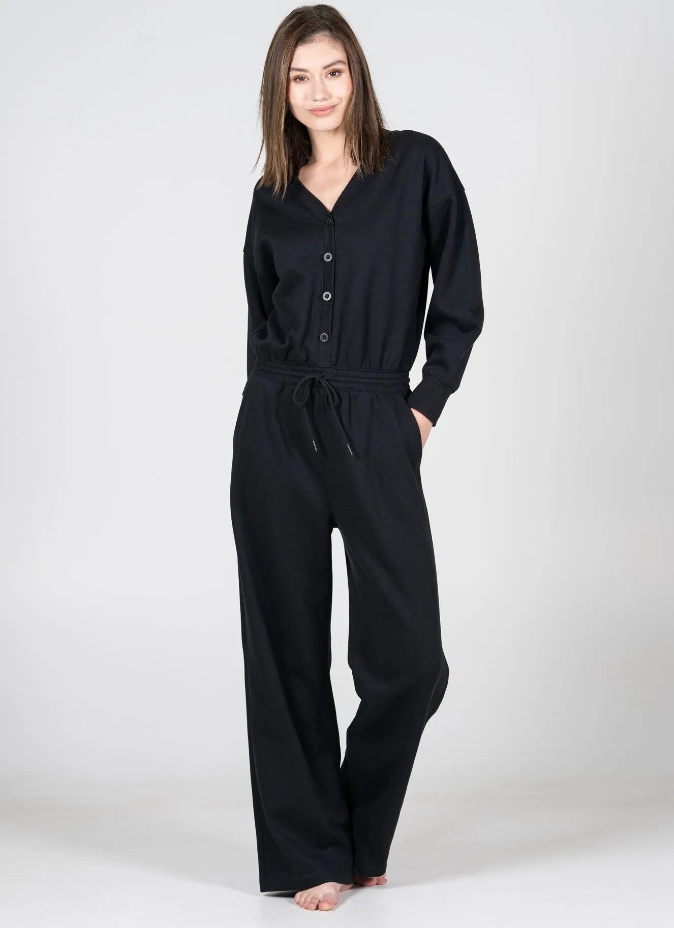 Recycled Poly/Cotton Fleece Jumpsuit sold by C’est Moi product image thumbnail 2