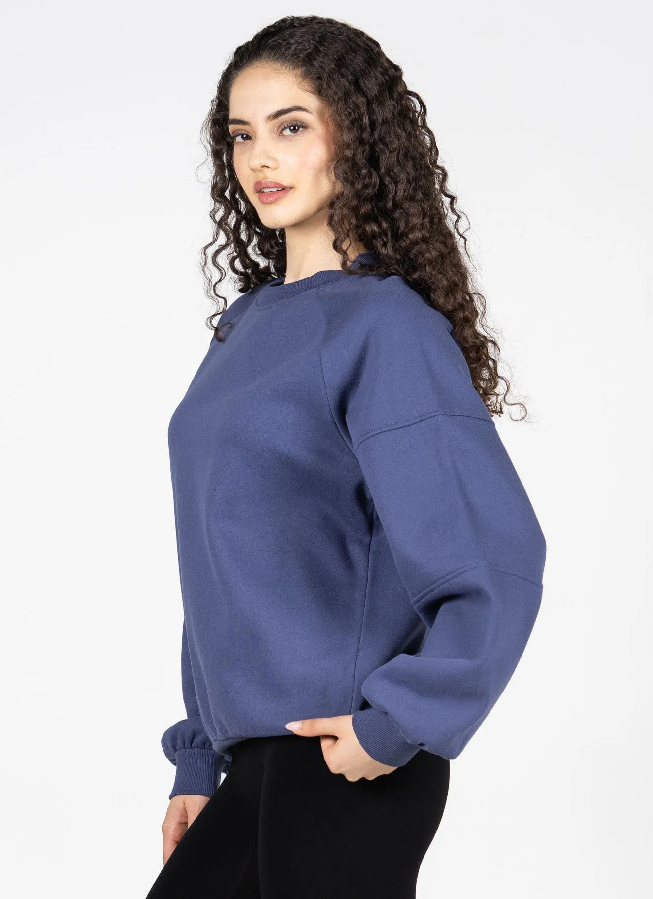 Recycled Poly/Cotton Fleece Oversized Crew sold by C’est Moi product image thumbnail 5