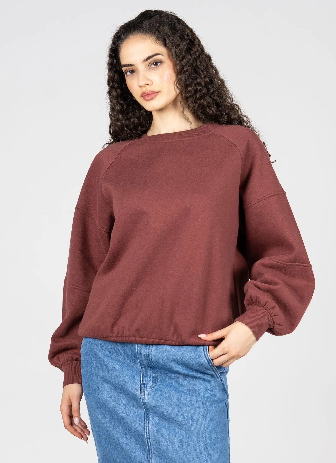 Recycled Poly/Cotton Fleece Oversized Crew sold by C’est Moi product image thumbnail 3