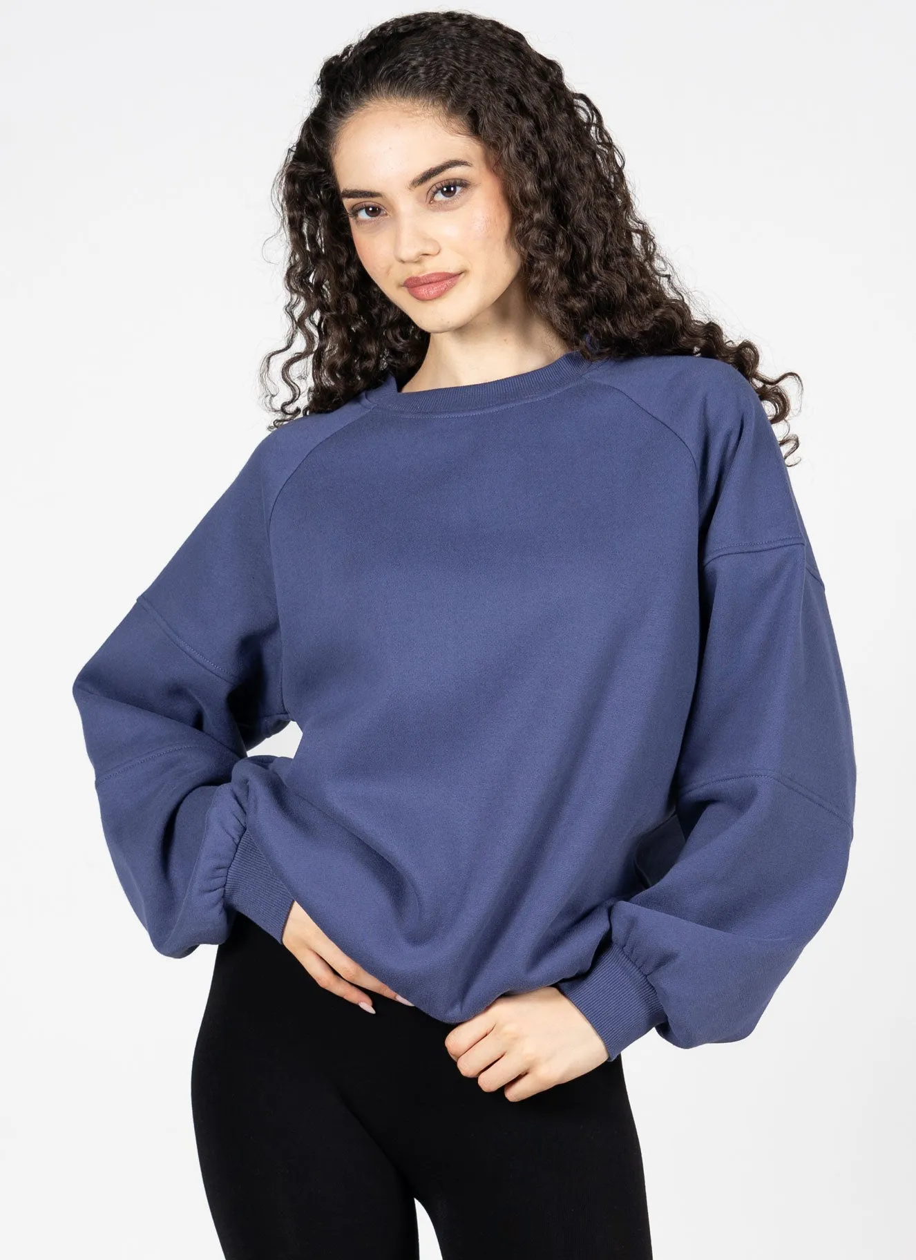 Recycled Poly/Cotton Fleece Oversized Crew sold by C’est Moi product image thumbnail 4