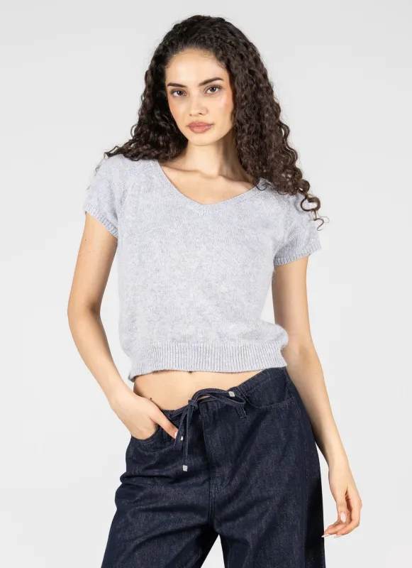 S/S Light Weight V Neck Sweater made by C’est Moi