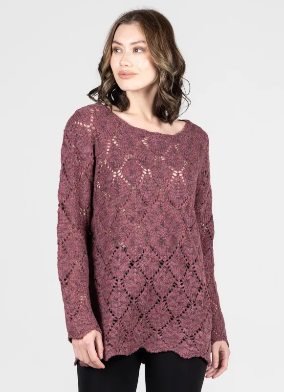 Diamond Knit Pattern Sweater sold by C’est Moi