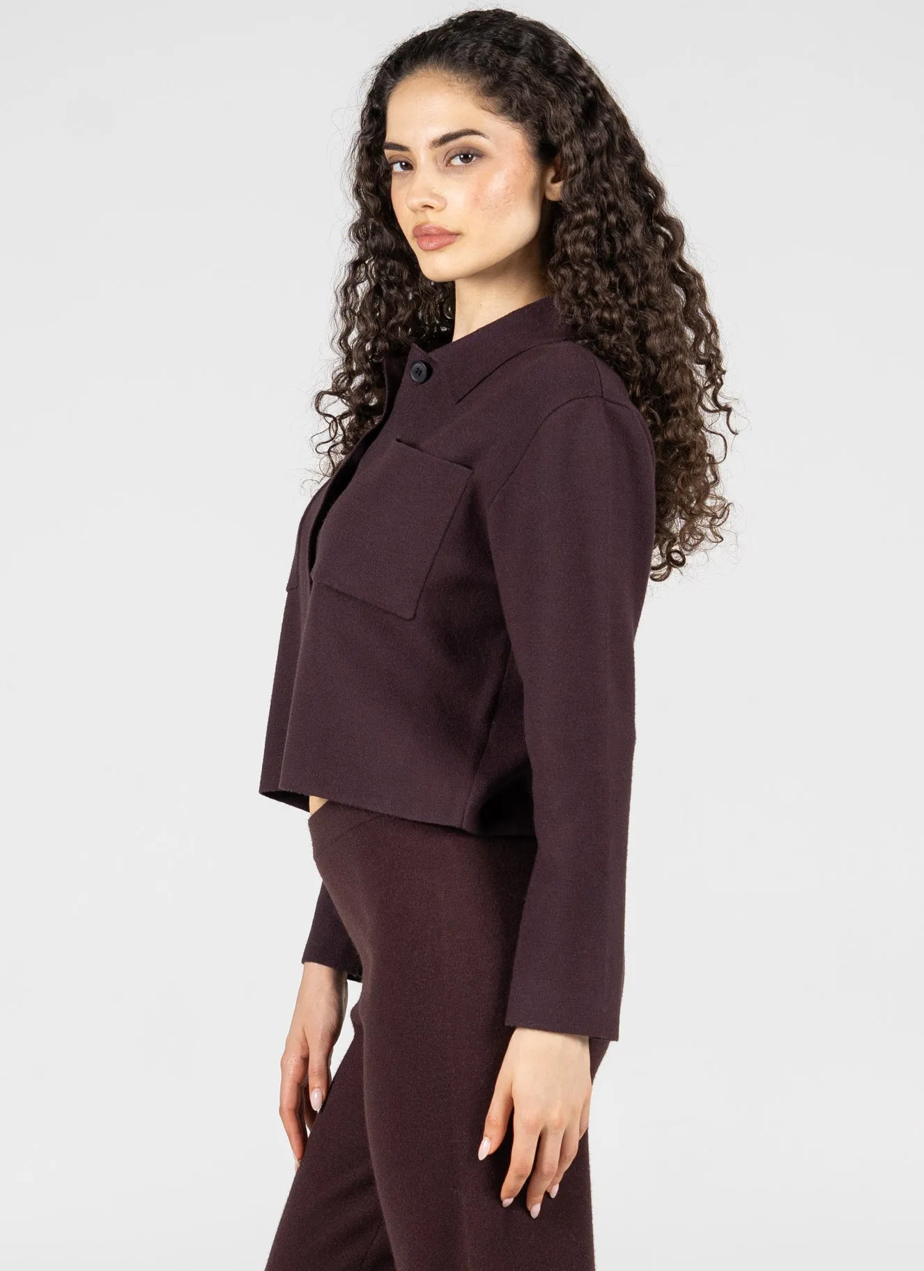 Viscose Blend Knit Crop Button Cardigan sold by C’est Moi product image thumbnail 4