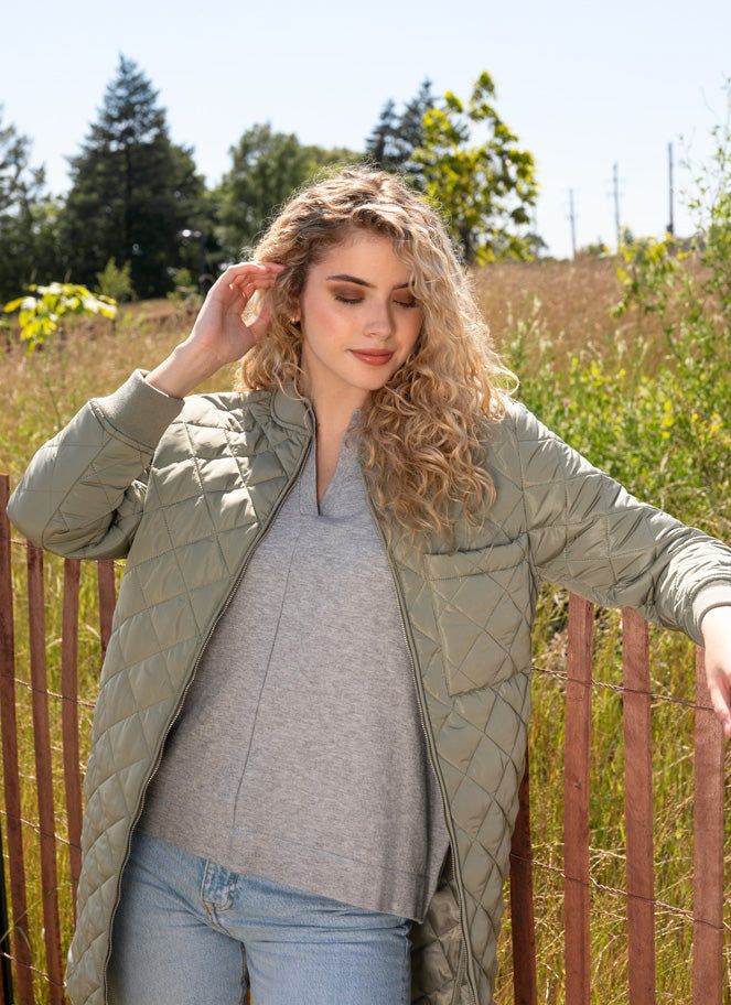 Long Quilted Jacket sold by C’est Moi product image thumbnail 4