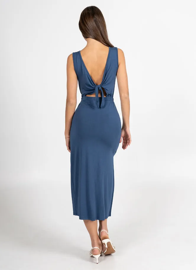 Bamboo C/S Tie Front Dress sold by C’est Moi product image thumbnail 5