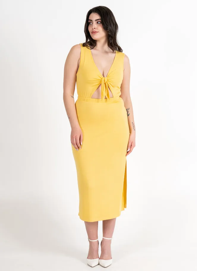 Bamboo C/S Tie Front Dress sold by C’est Moi product image thumbnail 2