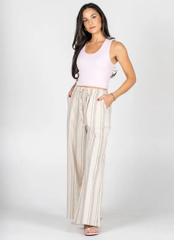 Linen Viscose Wide Leg Pant sold by C’est Moi