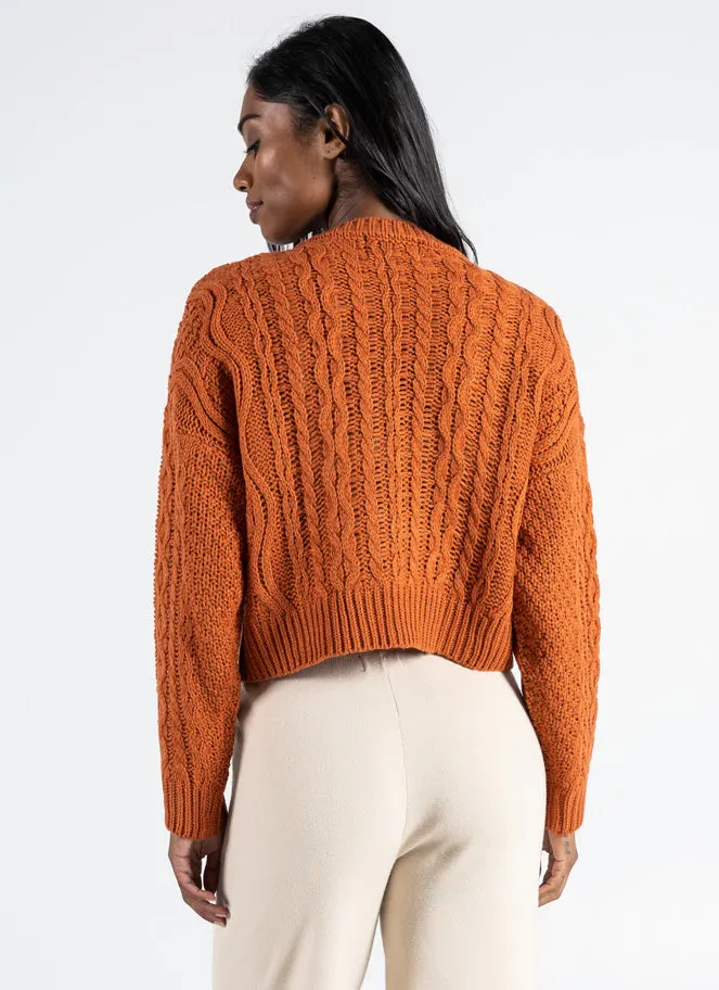 Crop Cable Knit Sweater sold by C’est Moi product image thumbnail 4