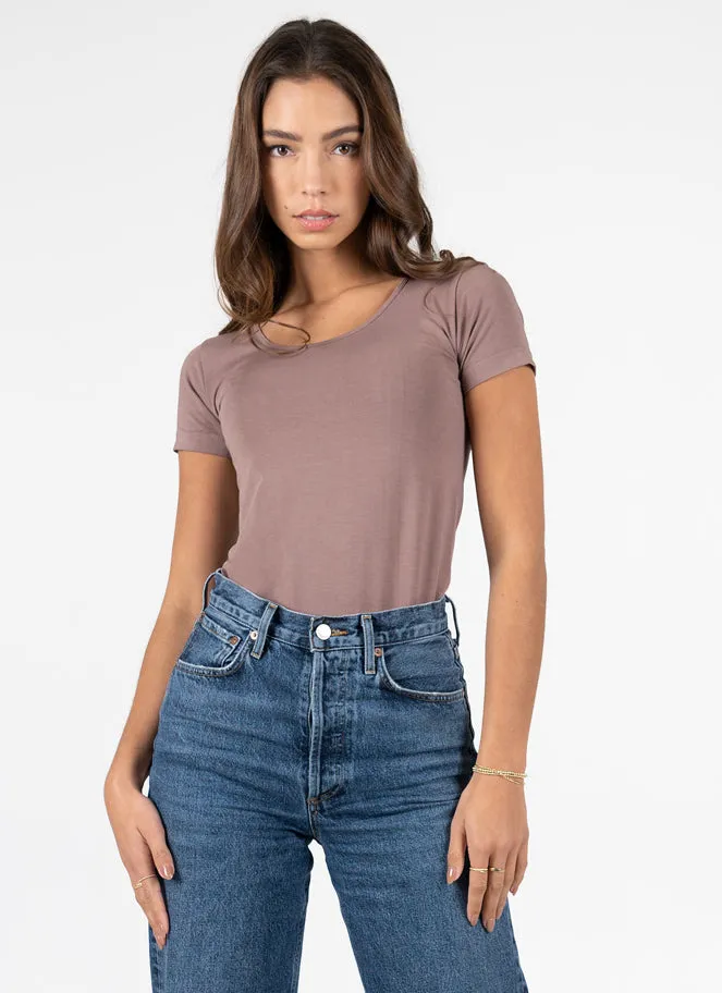 Bamboo Short Sleeve Scoop Neck Top sold by C’est Moi product image thumbnail 2