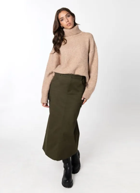 Cotton Twill Cargo Skirt sold by C’est Moi