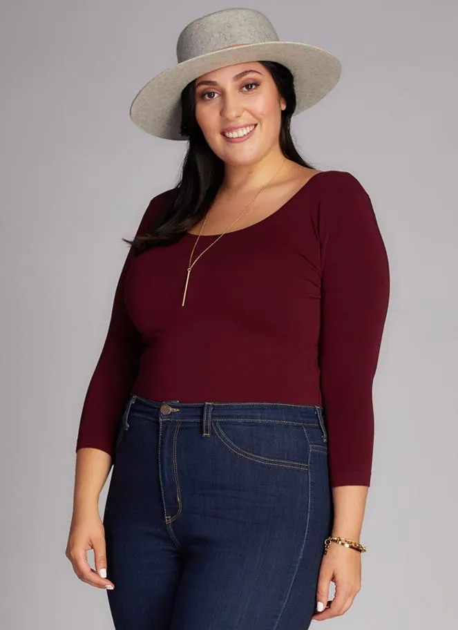 Bamboo Plus Size 3/4 Sleeve Top sold by C’est Moi product image thumbnail 5