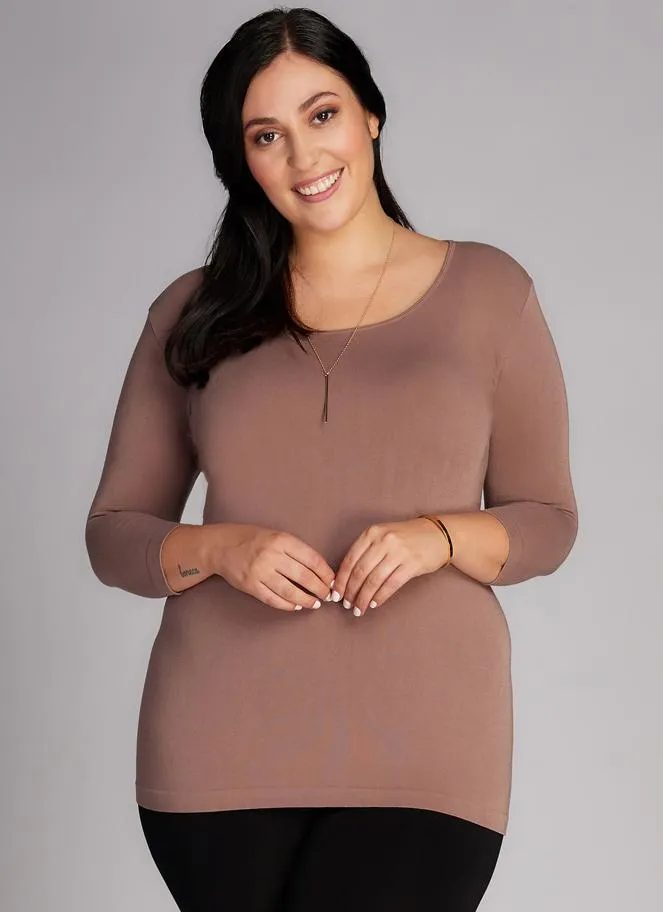 Bamboo Plus Size 3/4 Sleeve Top sold by C’est Moi product image thumbnail 4