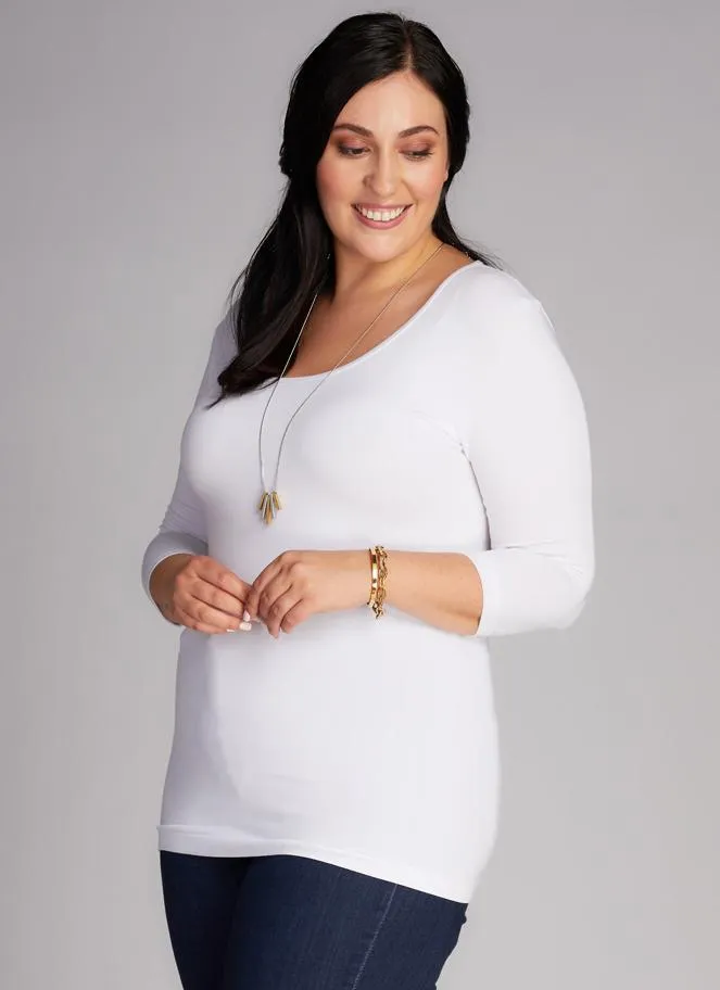 Bamboo Plus Size 3/4 Sleeve Top sold by C’est Moi product image thumbnail 2