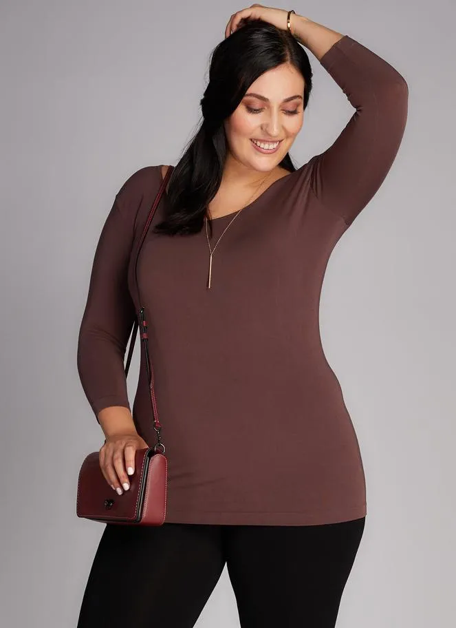 Bamboo Plus Size 3/4 Sleeve Top sold by C’est Moi product image thumbnail 3