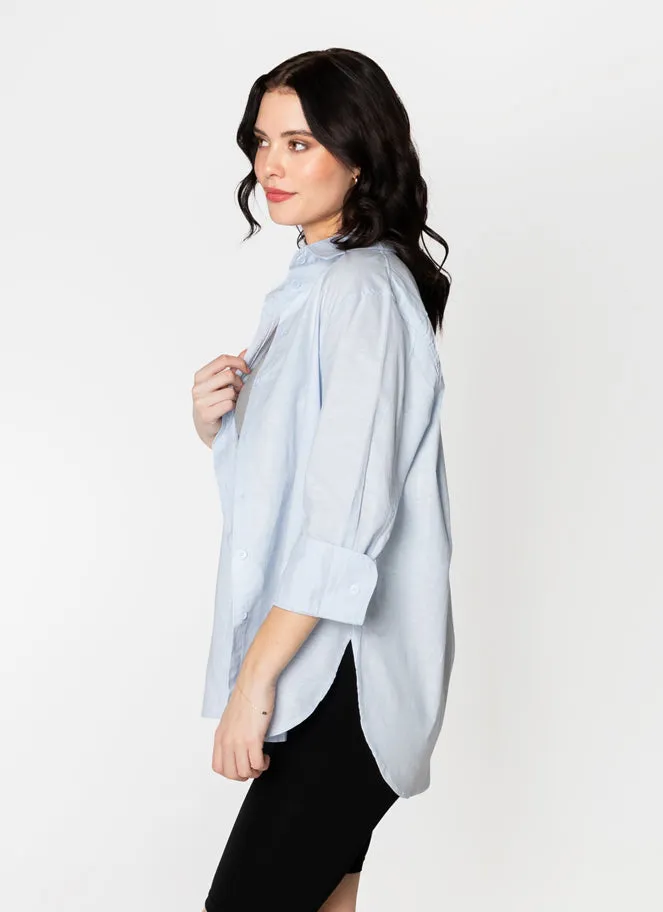 Linen Boyfriend Fit Button Front Blouse sold by C’est Moi product image thumbnail 3