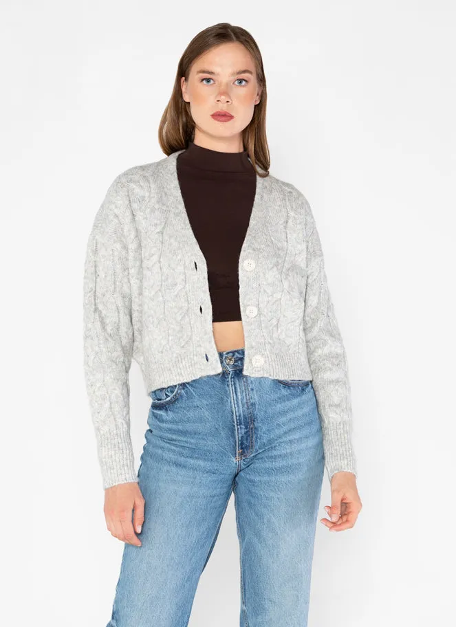 Crop Cable Front Cardigan sold by C’est Moi product image thumbnail 2