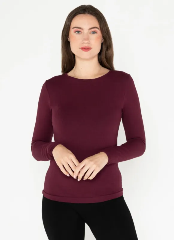 Bamboo Long Sleeve Crew Neck Top sold by C’est Moi